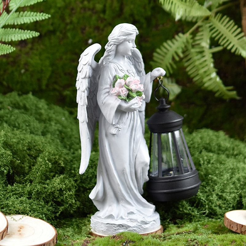 Solar-Powered Angel Lantern Outdoor Light, Resin Waterproof Garden Decorative Light, Walkway and Lawn Mood Light, Garden Statue Ornament for Ambiance - Image 7