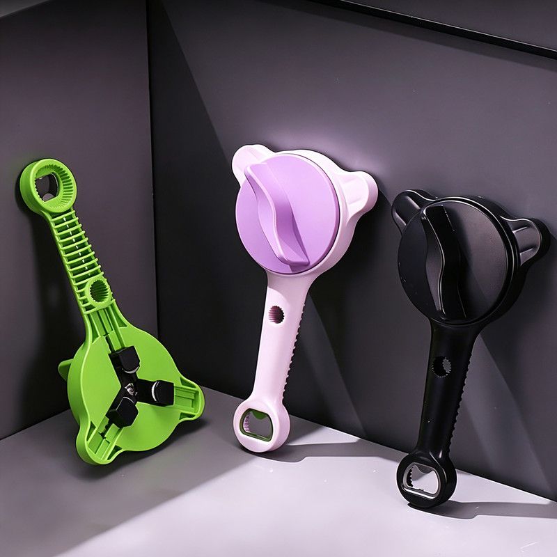 4-in-1 Multi-Function Can Opener, Essential Kitchen Tool for Opening Lids, Multi-Size Bottle Opener - Green - Image 6
