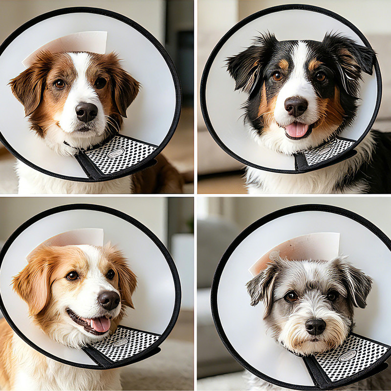 Classic Elizabethan Collar - Anti-Licking Collar - Multiple Sizes - Adjustable - Bite-Resistant - Transparent - Flea & Tick Prevention & Anti-Licking - Velcro Closure - For Cats & Dogs -18-21CM - 1 Piece - Image 6
