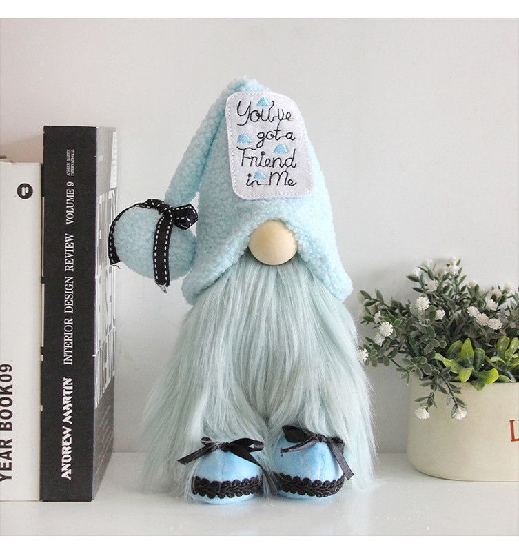 1pc Plush standing gnome doll — faceless old man figurine, festive tabletop ornament and gift.Friendship gnome doll - Image 1