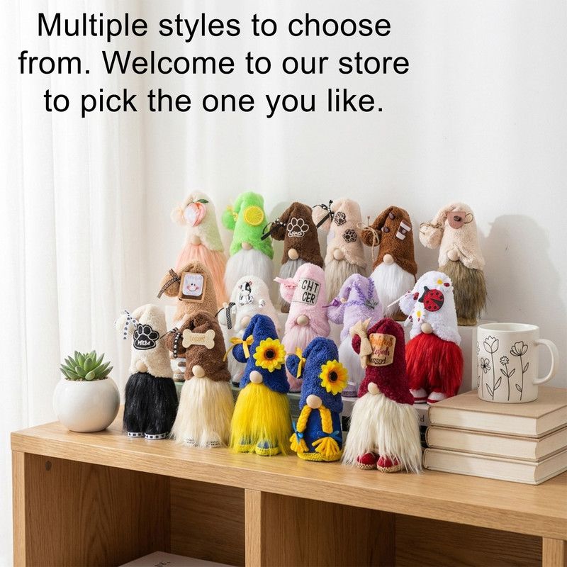 1pc Plush standing gnome doll — faceless old man figurine, festive tabletop ornament and gift.Friendship gnome doll - Image 2