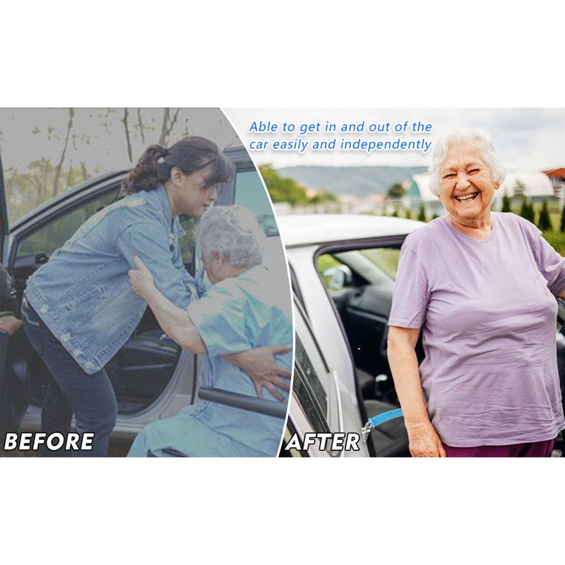 1PC Vehicle Support Handle and Mobility Aid, Portable Car Assist Grab Bar for Sit-to-Stand Assistance, Ideal for Seniors and Adults, Durable Door Handle Support with Ergonomic Design-blue - Image 4
