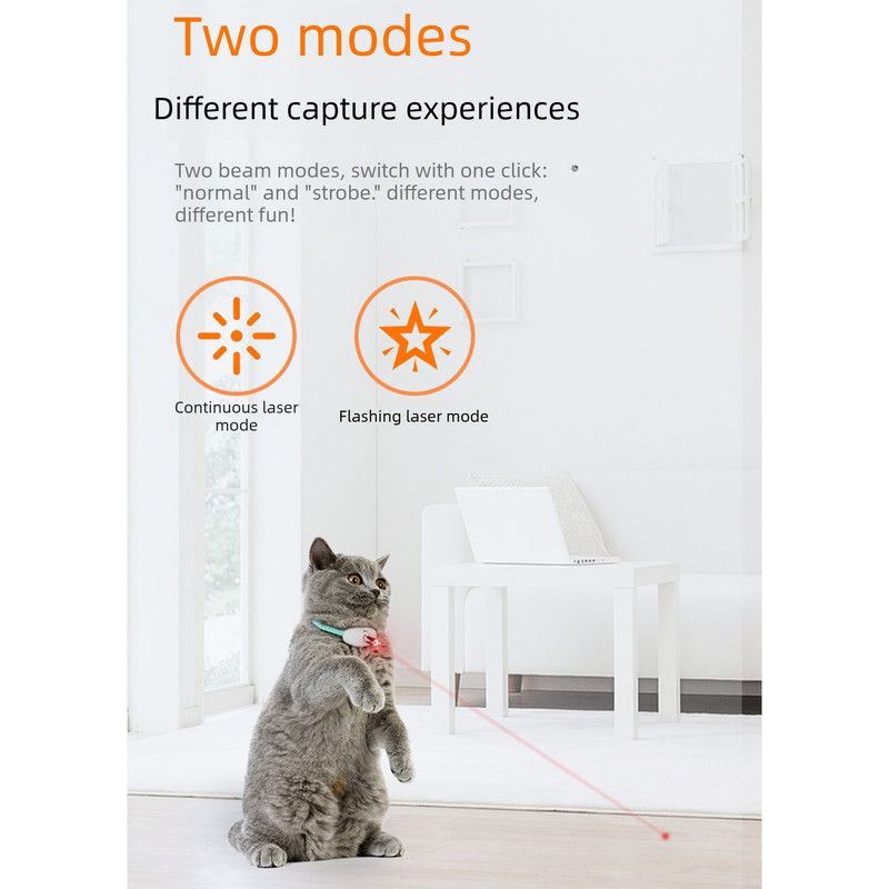 djustable Pet Laser Play Collar Toy USB Chargable Interactive Cat Training Exercise Toy - Image 6