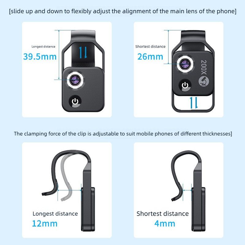 HD 200x Portable Microscope Lens for Smartphones – Kids Educational Science Toy, Biological Experiment Tool with CPL Filter - Image 4