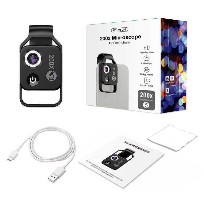 HD 200x Portable Microscope Lens for Smartphones – Kids Educational Science Toy, Biological Experiment Tool with CPL Filter - Image 5