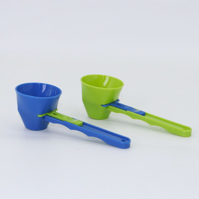 Leak-proof coffee scoop,Sliding coffee funnel,Coffee scoop with measurements,Coffee bar tool,1pc,blue - Image 2