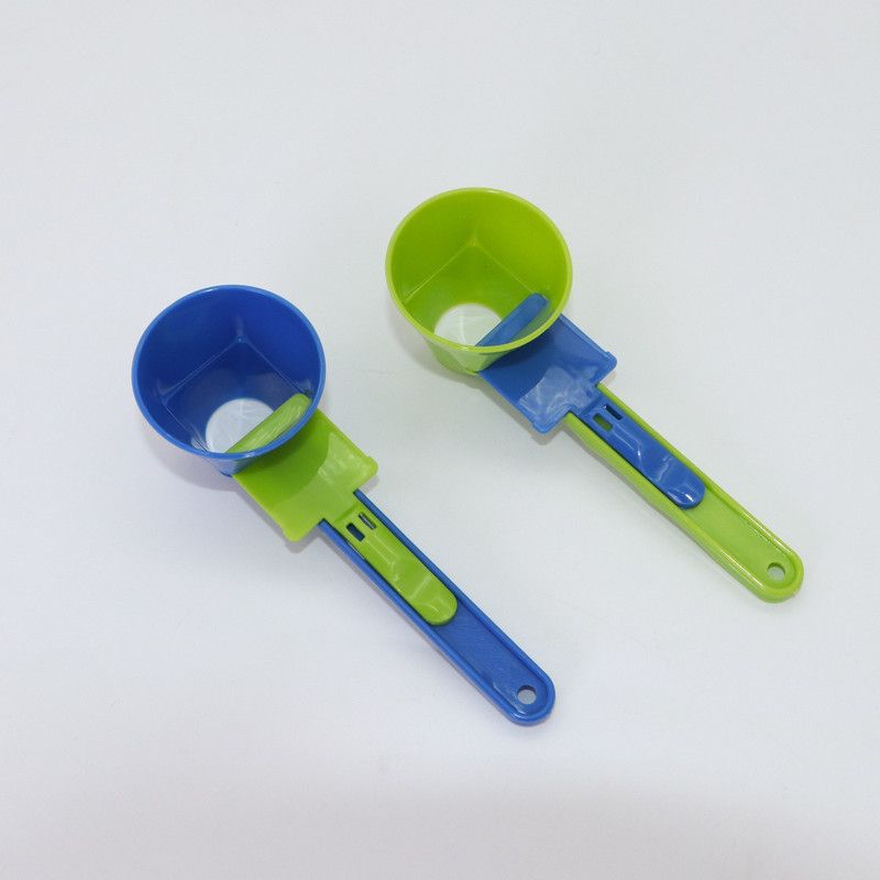 Leak-proof coffee scoop,Sliding coffee funnel,Coffee scoop with measurements,Coffee bar tool,1pc,blue - Image 3