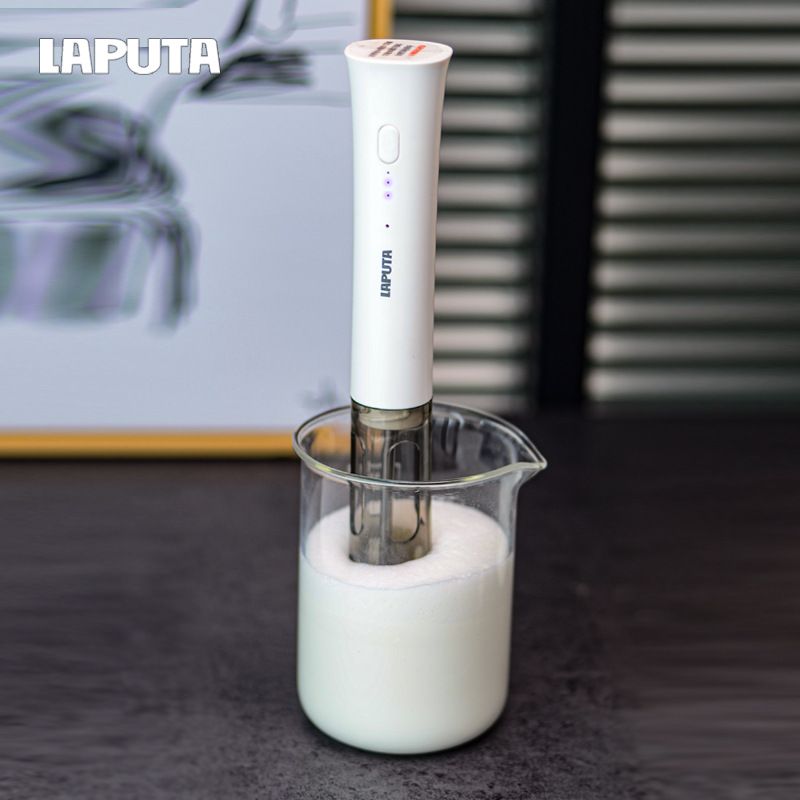 Rechargeable Electric Milk Frother Handheld, 3 Speed Milk Foam Maker for Latte Cappuccino, Portable Coffee Whisk with Protective Storage Cover - Image 2