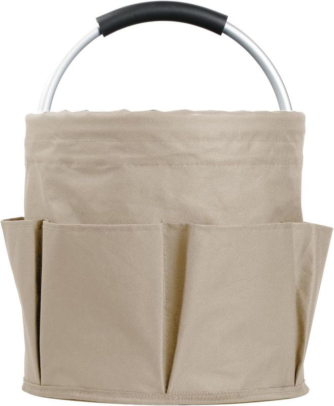Garden Tool Organizer Bag 17L Collapsible Tool Bag Foldable Tool Organizer Outdoor Camping Portable Shower Caddy Cleaning Supply Caddy with Handle for Home Bathroom Storage Bath Wash Bag（khaki） - Image 1