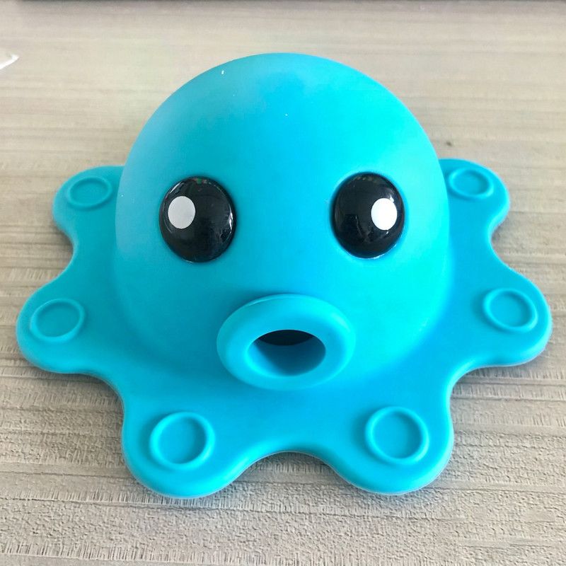 Octopus Shape Silicone Drain Hair Catcher, Bath Tub Sink Drain Filter Cover, Anti Clog Shower Drain Protector, Reusable Bathroom Hair Stopper-Blue - Image 1