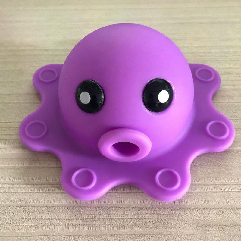Octopus Shape Silicone Drain Hair Catcher, Bath Tub Sink Drain Filter Cover, Anti Clog Shower Drain Protector, Reusable Bathroom Hair Stopper-Purple - Image 1