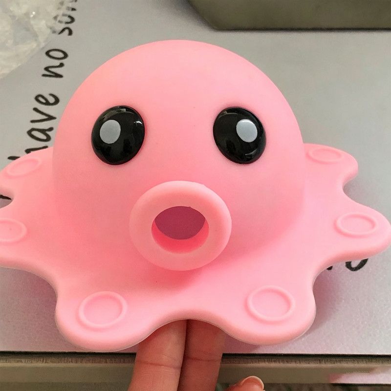 Octopus Shape Silicone Drain Hair Catcher, Bath Tub Sink Drain Filter Cover, Anti Clog Shower Drain Protector, Reusable Bathroom Hair Stopper-Pink - Image 1