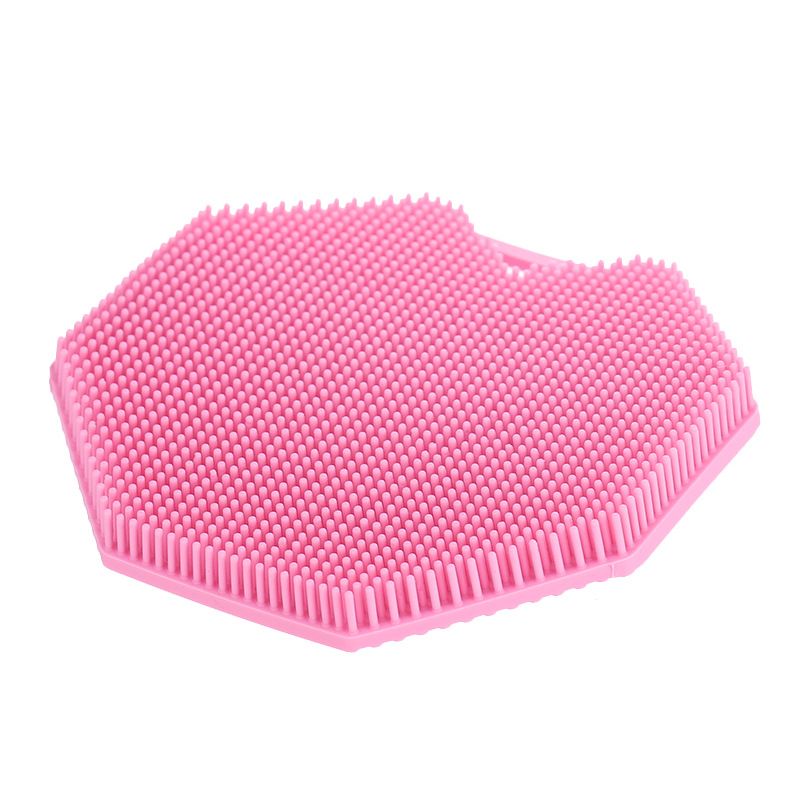 Silicone Body Scrubber Exfoliating Shower Brush Soft Silicone Bath Scrub Brush for Deep Skin Cleansing-pink - Image 1