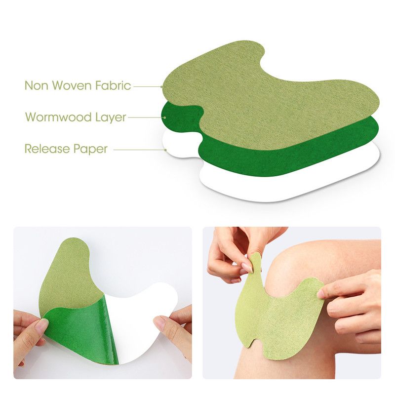 Wormwood Knee Patches Natural Herbal Warm Heat Plaster, Long Lasting Joint Relief Sticker for Knee Discomfort - Image 5