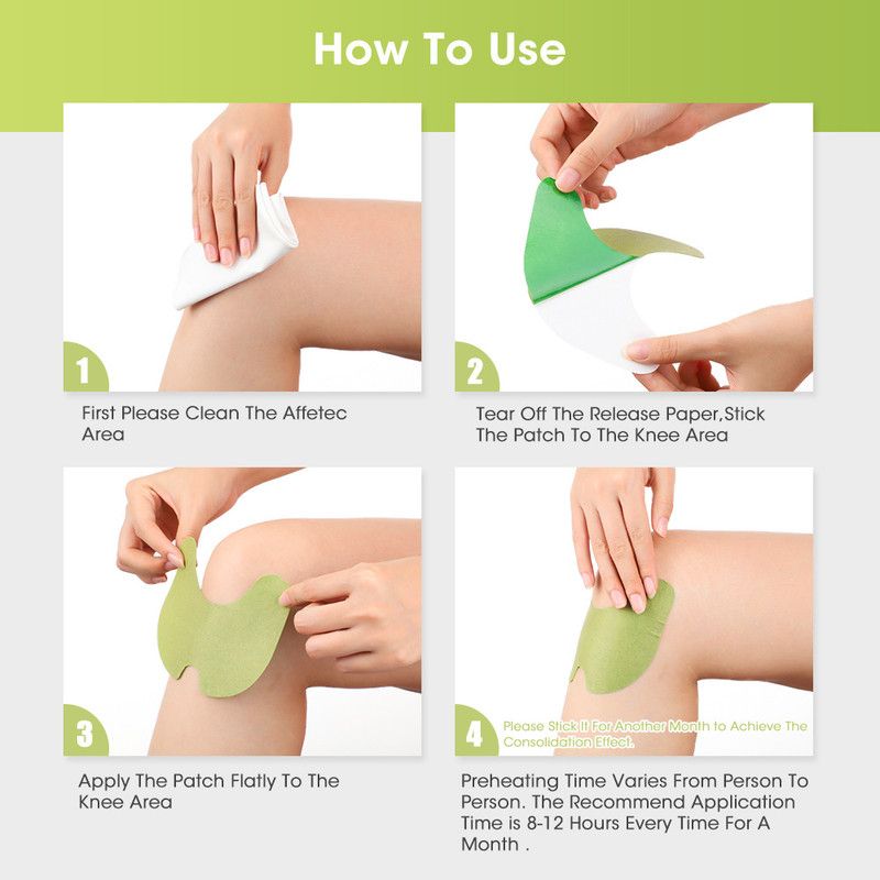 Wormwood Knee Patches Natural Herbal Warm Heat Plaster, Long Lasting Joint Relief Sticker for Knee Discomfort - Image 8