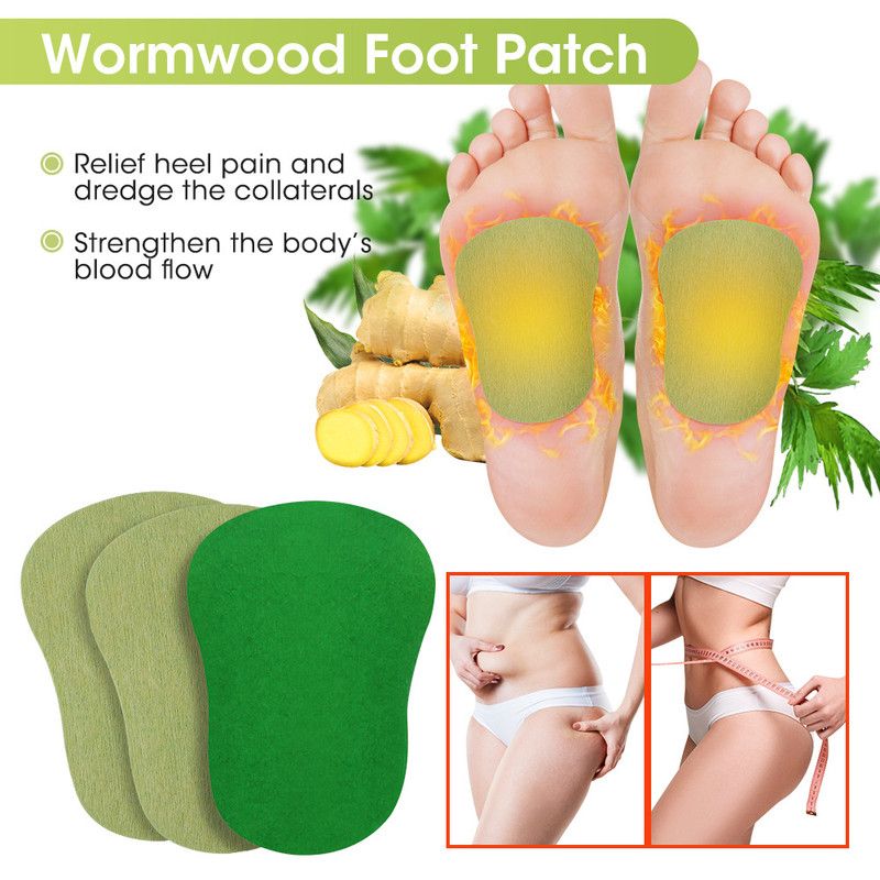 Wormwood Foot Patches Natural Herbal Warm Plaster, Long Lasting Heat Stickers for Foot Sole Relief - Image 2