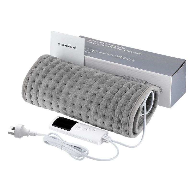 Electric Heating Waist Wrap Belt 9 Heat Levels 4 Timer Auto Off, Soft Plush Thermal Heating Pad for Back Abdomen Shoulder Relief - Image 1