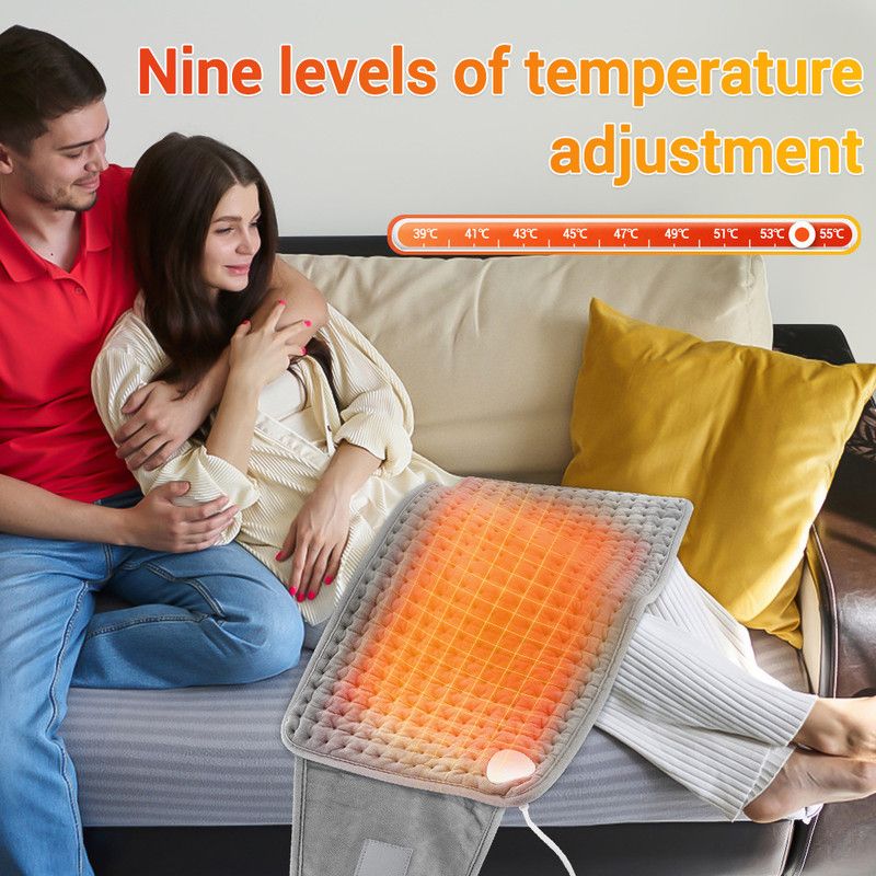 Electric Heating Waist Wrap Belt 9 Heat Levels 4 Timer Auto Off, Soft Plush Thermal Heating Pad for Back Abdomen Shoulder Relief - Image 6