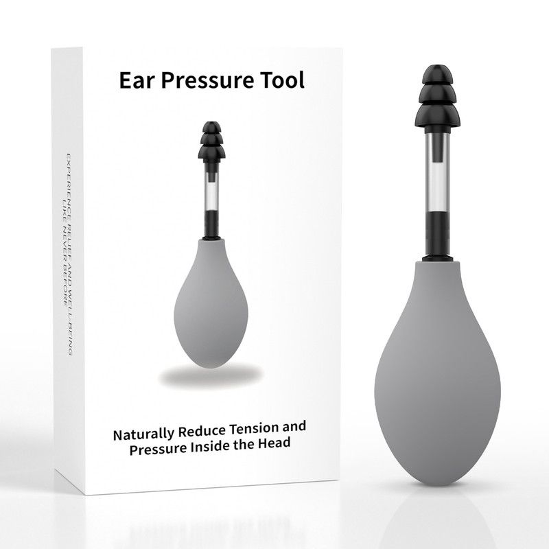 Ear Pressure Relief Tool Handheld Ear Pressure Reducer for Head Tension Discomfort Relief-gray - Image 1