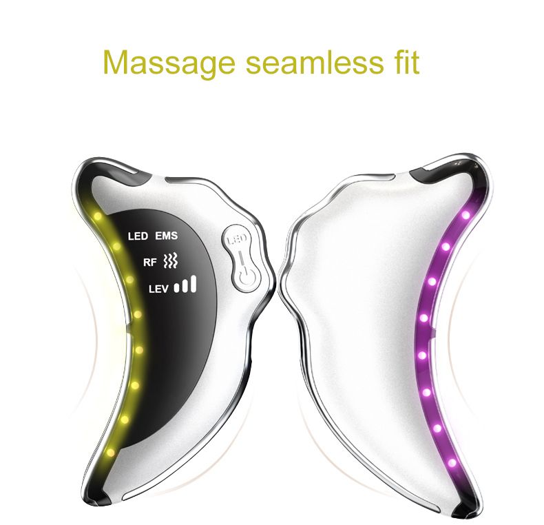 <p>EMS Microcurrent Facial Device with RF Radio Frequency, 5 Light Therapy, Thermal Heating & Ionic Vibration Massage, Electric Gua Sha for Face, Chin, Arm & Leg, Anti-Aging Skin Tightening & Body Sculpting Tool, Quiet Skincare Massager</p> - Image 1
