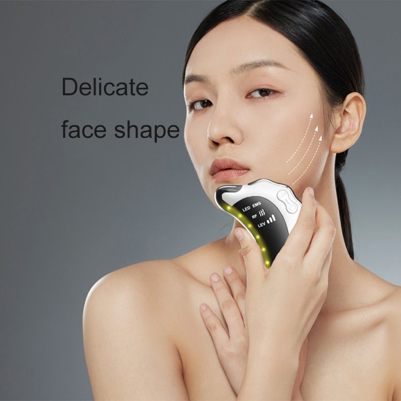 <p>EMS Microcurrent Facial Device with RF Radio Frequency, 5 Light Therapy, Thermal Heating & Ionic Vibration Massage, Electric Gua Sha for Face, Chin, Arm & Leg, Anti-Aging Skin Tightening & Body Sculpting Tool, Quiet Skincare Massager</p> - Image 2