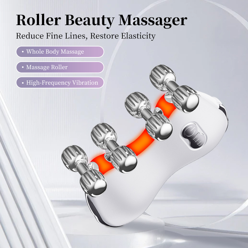 3D roller facial massager that combines massage, gua sha, and beauty treatments. Designed for facial lifting, skin firming, and anti-wrinkle. - Image 1