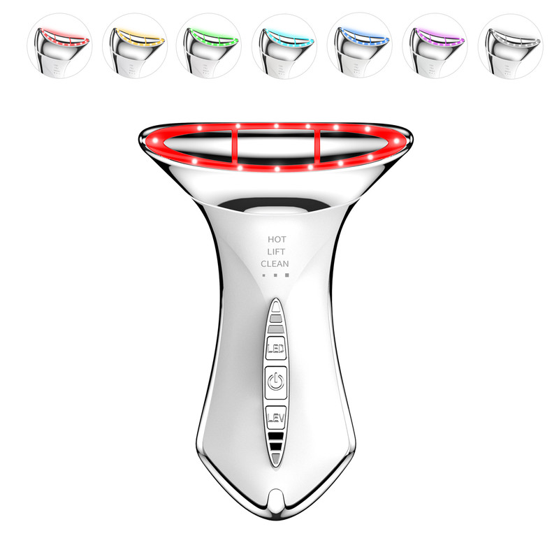 Multi-Function 7-Color Light Constant-Temperature EMS Neck Massager - Neck Lifting and Firming Massager - Facial Infusion Beauty Device - IPX6 Waterproof Electric Neck Massager - 5-in-1 Device Combining Skin Warming, EMS, Infusion, Massage, and Color Ligh - Image 8