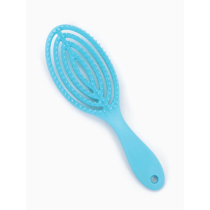 1PC Elliptical Hollow Detangling Brush – Anti-Pull, Hair-Friendly, Wide-Tooth Comb – Fluffing Tool for Long Hair & Curly Hair – Portable Comb with Hanging Hole - Image 2