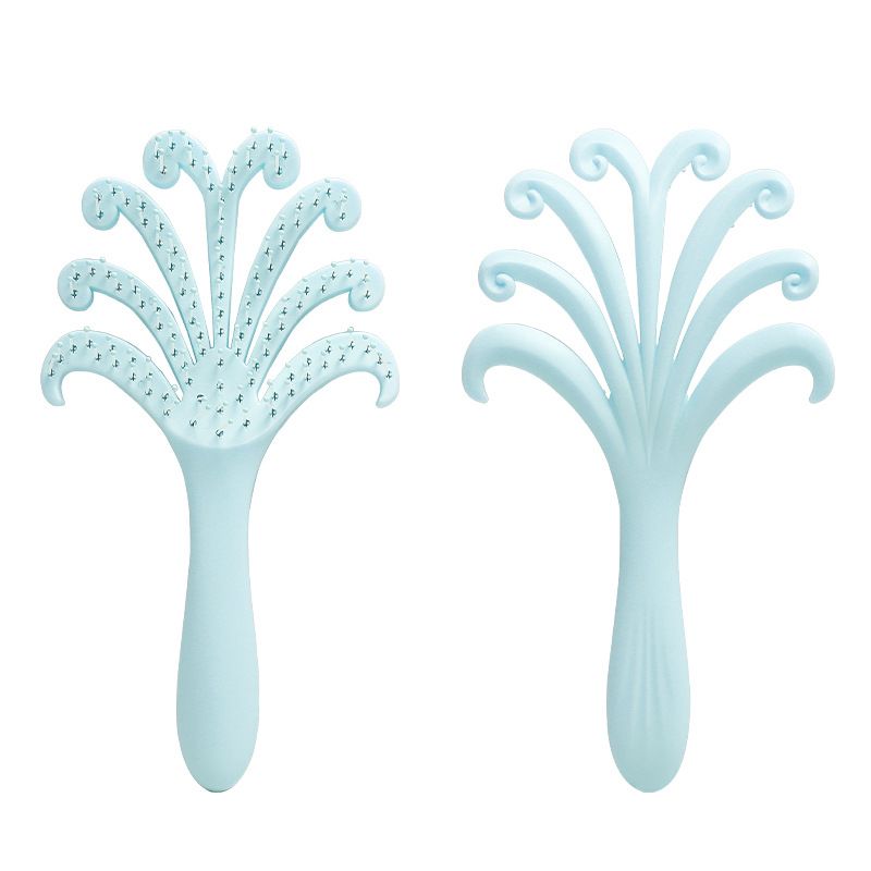 1PC Octopus Scalp Massage Brush – Multi-Functional Detangling Brush – Wet & Dry Use, Tangle-Free – Home Hair Care Brush for Women with Long or Curly Hair,blue. - Image 1