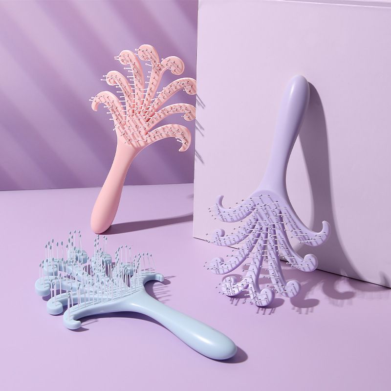1PC Octopus Scalp Massage Brush – Multi-Functional Detangling Brush – Wet & Dry Use, Tangle-Free – Home Hair Care Brush for Women with Long or Curly Hair,blue. - Image 3