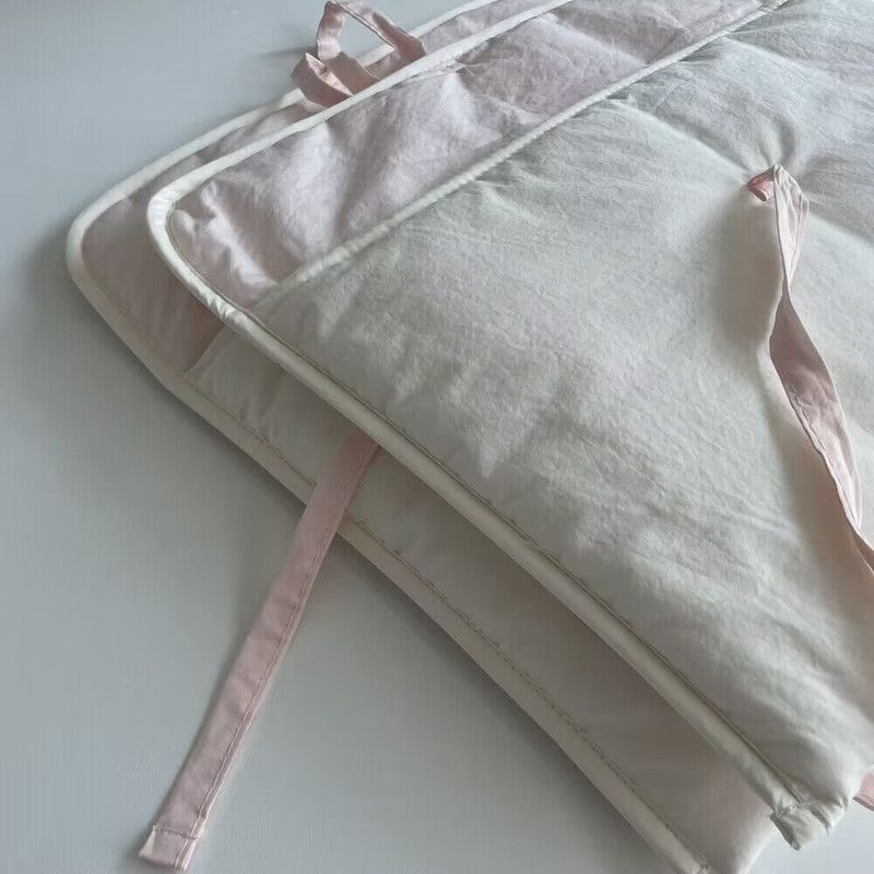 1PC Ballet Pink Bow Quilted Laptop & Tablet Sleeve – Fits 11-inch – White - Image 2