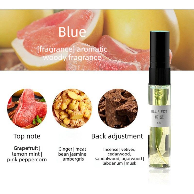 4PCS Mini Perfume Spray Set, Long Lasting Eau de Toilette Sample Vials, Woody Citrus Fragrance Trial Kit for Men & Women, Portable Travel Size Scent Tester 5ml - Image 1