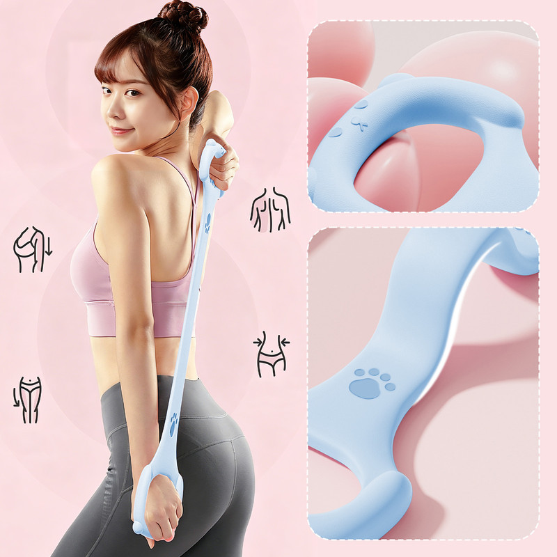 Resistance Band - 40 lbs - High-Elasticity, Break-Resistant - Home Shoulder and Back Toning Tool - One-Piece Construction - Yoga Stretch Band - Back Training Tool - Back Shaping - Portable Fitness Equipment - Blue - 1 Piece - Image 3