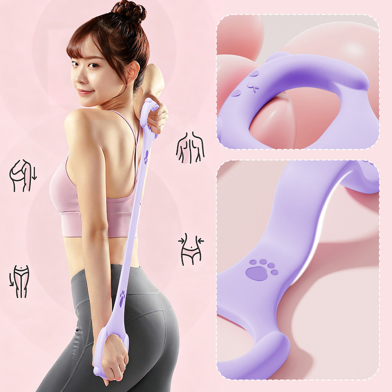 Resistance Band - 40 lbs - High-Elasticity, Break-Resistant - Home Shoulder and Back Shaper - One-Piece Construction - Yoga Stretch Band - Back Training Tool - Back Shaping - Portable Fitness Equipment - Purple - 1 Piece - Image 3