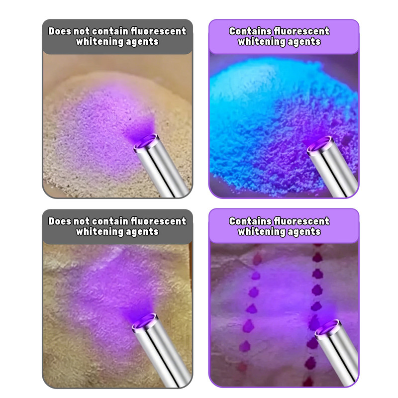 365nm UV Detection Light - Home Use Fluorescent Currency Authentication and Counterfeit Detection - Portable Stainless Steel - Multi-Function UV Detection Light (Batteries Included) - Image 5