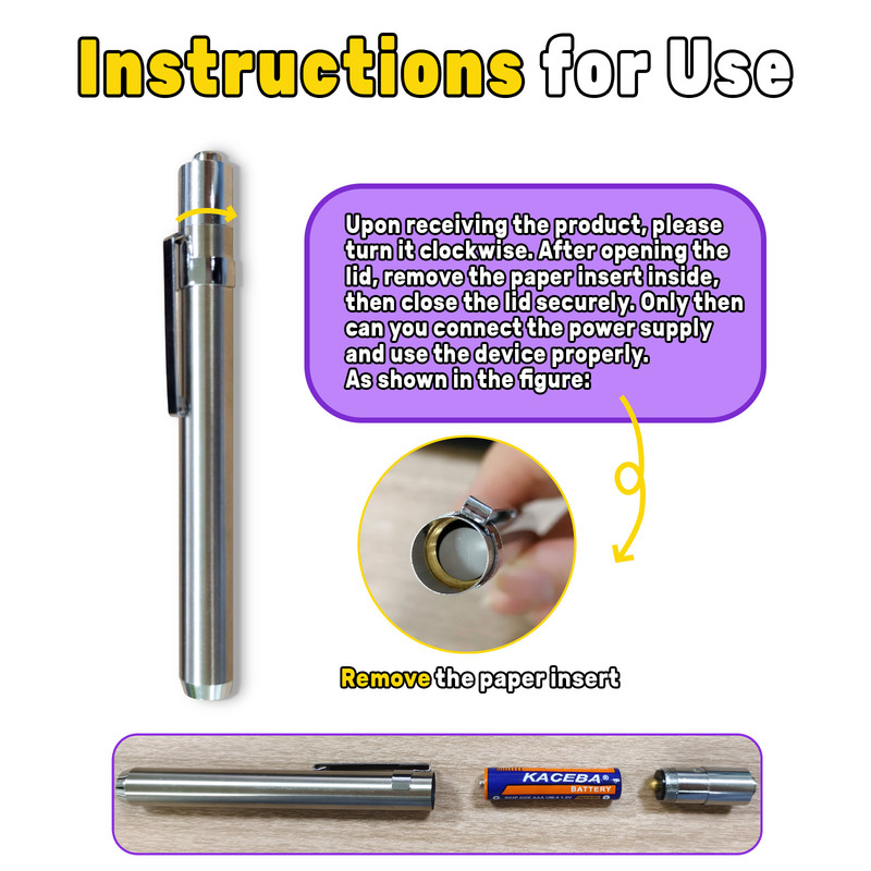 365nm UV Detection Light - Home Use Fluorescent Currency Authentication and Counterfeit Detection - Portable Stainless Steel - Multi-Function UV Detection Light (Batteries Included) - Image 6