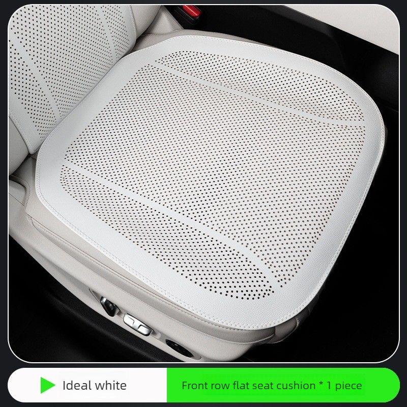 Car Seat Cushion Breathable Perforated Seat Pad, Non Slip Auto Front Seat Cover Mat for Driving Office Chair-Gray - Image 1