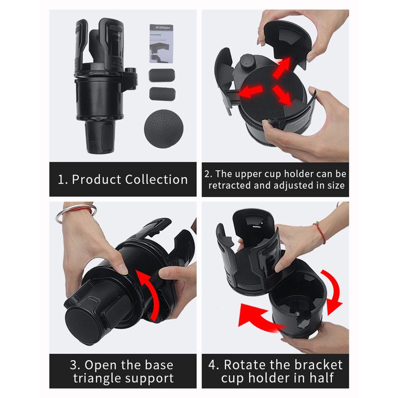 Adjustable Car Cup Holder Expander Small Size Multifunctional Vehicle Drink Bottle Holder Organizer For Car Console - Image 5