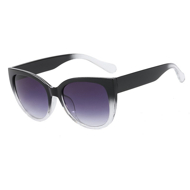 Cat-Eye Gradient Frame Sunglasses, Fashion Sunglasses, Minimalist UV Protection - Image 1