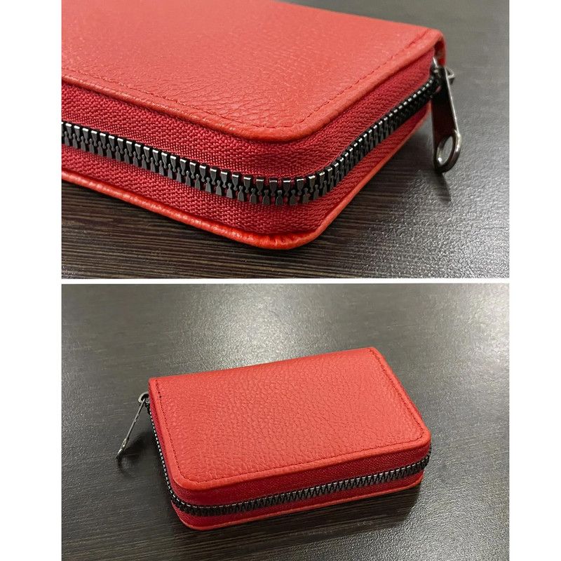 Men's Card Holder, Business Card Holder, Card Sleeve, Credit Card Holder，Red - Image 3
