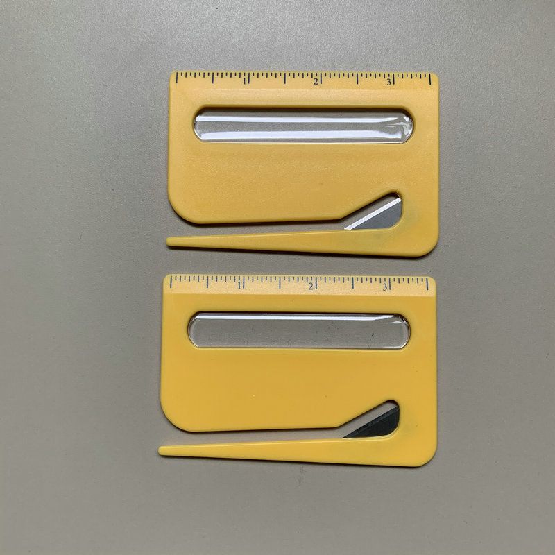 Portable Letter Opener Card Size Envelope Slitter with Ruler Lightweight Mail Opening Cutter for Office Home-Yellow - Image 1