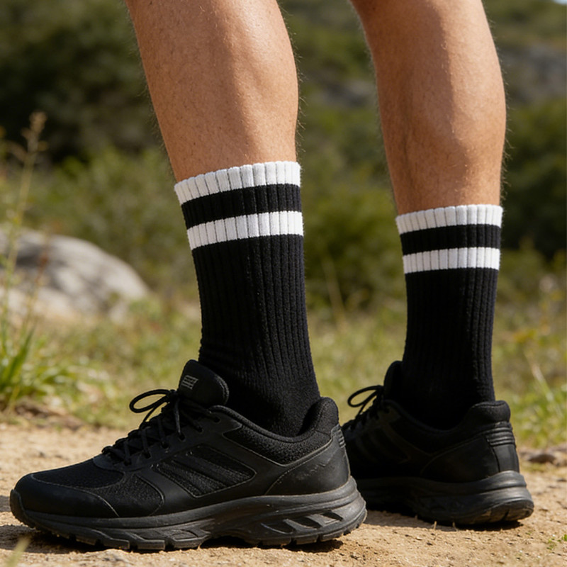 Mid-Calf Socks - 10-Pair Pack - Women's Socks - Men's Socks - Striped Socks - Solid Color Socks - Sports Socks - Image 4