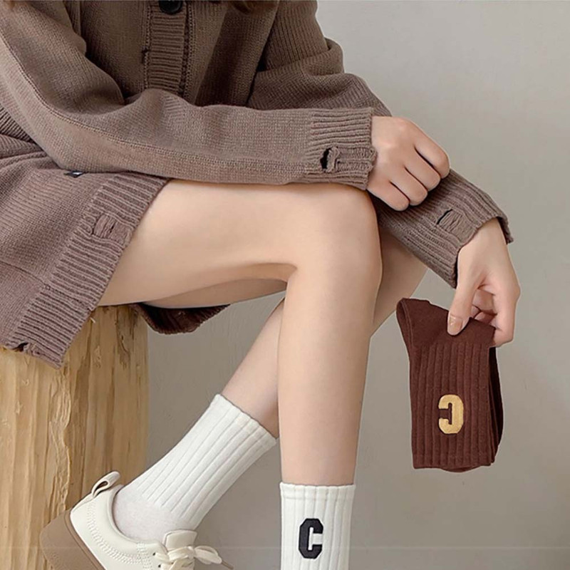 Socks - 10-Pack Women's Socks - Women's Athletic Socks - Soft - Breathable - Casual Socks - Fashionable Instagram-Style - All-Season - One-Size-Fits-All Women's Socks - Simple Letter Print - Women's Ankle Socks - Image 7