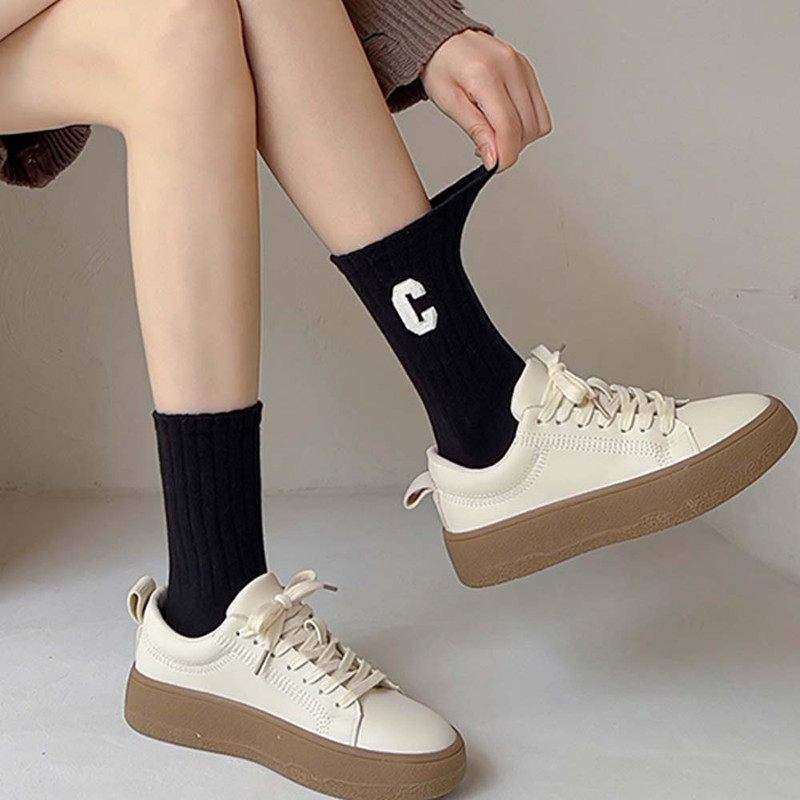 Socks - 10-Pack Women's Socks - Women's Athletic Socks - Soft - Breathable - Casual Socks - Fashionable Instagram-Style - All-Season - One-Size-Fits-All Women's Socks - Simple Letter Print - Women's Ankle Socks - Image 8