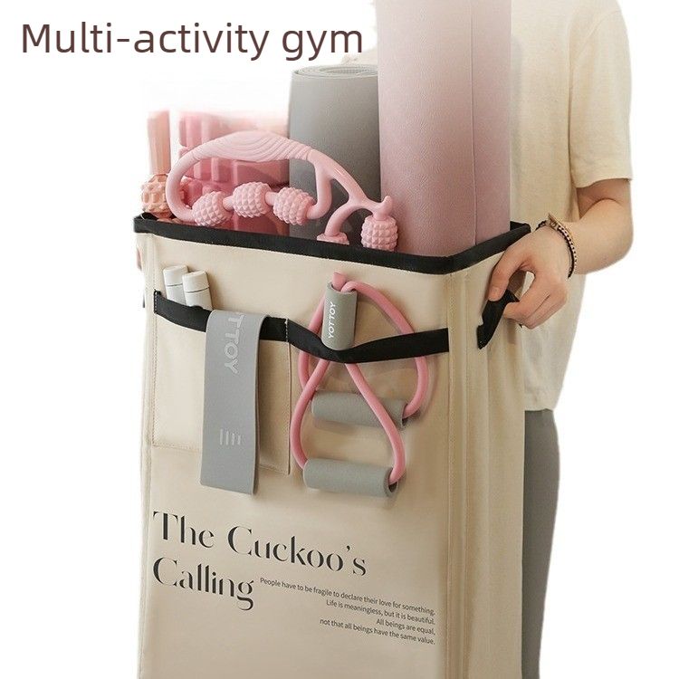 Yoga Mat Storage Basket – Fitness Equipment & Sports Gear Organizer – Rose Pink - Image 5
