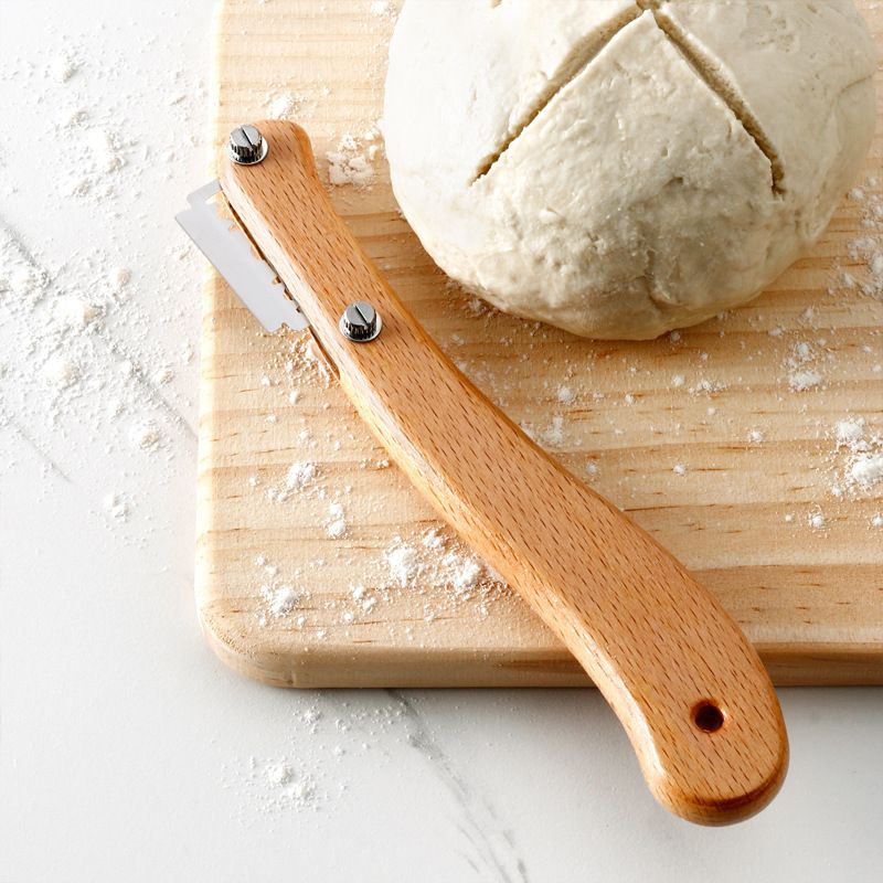 Wooden Handle Bread Scoring Tool – Baguette Lame - Image 2