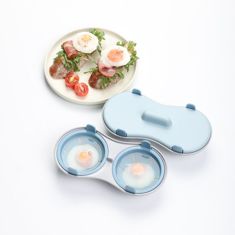 Microwave Egg Poacher – Egg Steamer Cooking Tool – Blue - Image 1