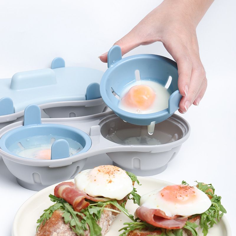 Microwave Egg Poacher – Egg Steamer Cooking Tool – Orange - Image 3