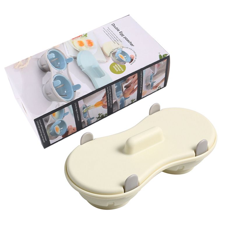 Microwave Egg Poacher – Egg Steamer Cooking Tool – Off-White - Image 2