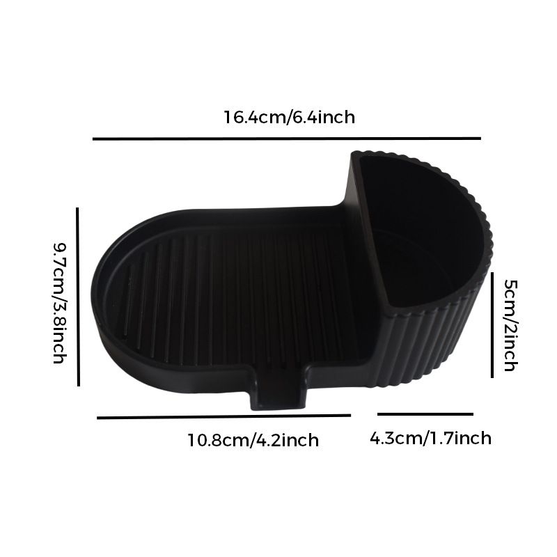 Silicone Soap Dish – Universal Non-Slip Soap Holder Tray for Handmade Soap – Black - Image 1